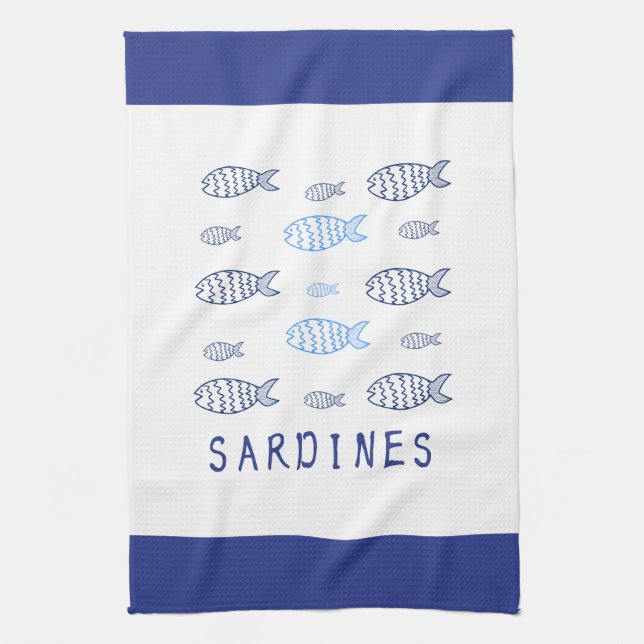Sardines Tea Towel (Vertical)