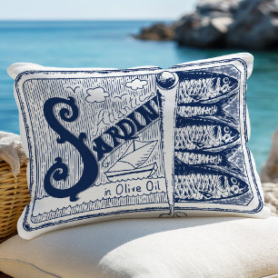Sardines Tinned Fish Fisherman Aesthetic Decorative Cushion