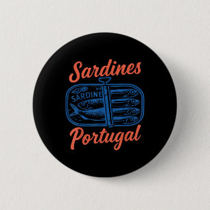 Sardines Tinned Fish Retro Graphic For Men Women  6 Cm Round Badge