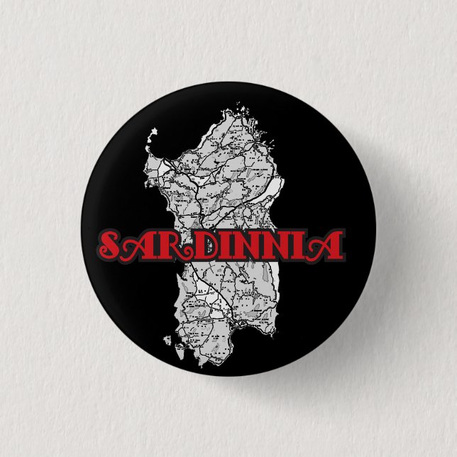 Sardinia 3 Cm Round Badge (Front)