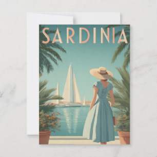 Sardinia 50s vintage postcard