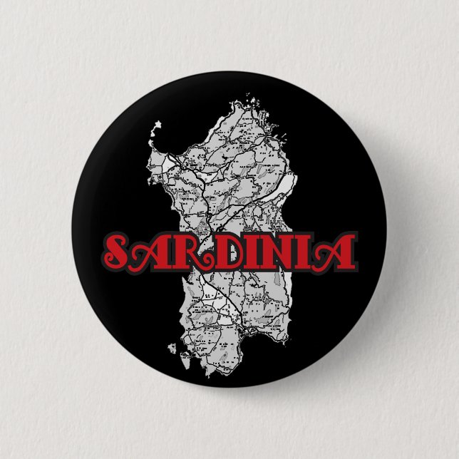 Sardinia 6 Cm Round Badge (Front)