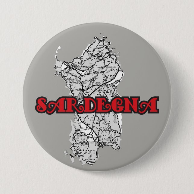 Sardinia 7.5 Cm Round Badge (Front)