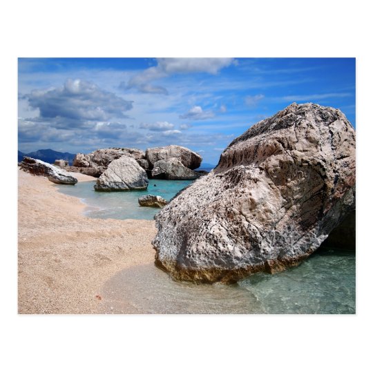 Sardinia beach postcard