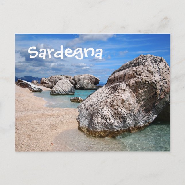 Sardinia beach postcard text postcard (Front)