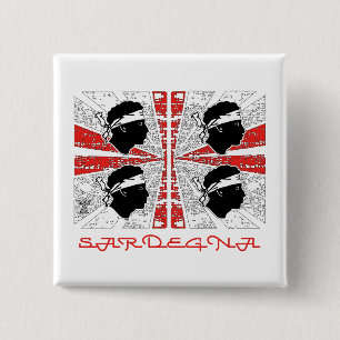 Sardinia flag - Grunge - badge