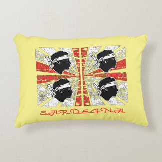 Sardinia flag - Grunge Decorative Cushion