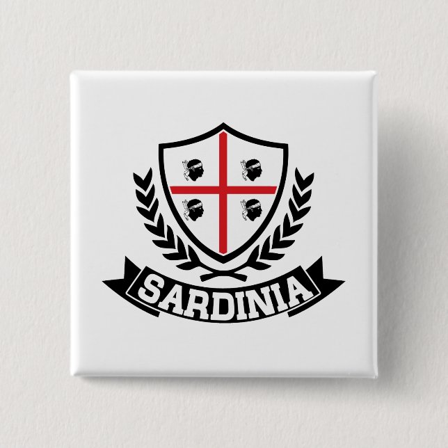 Sardinia Italia 15 Cm Square Badge (Front)