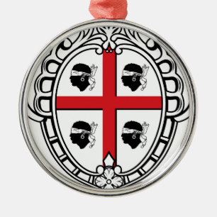 Sardinia (Italy) Coat of Arms Metal Ornament