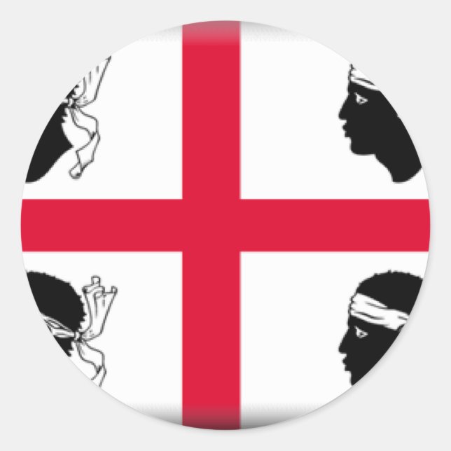 Sardinia (Italy) Flag Classic Round Sticker (Front)