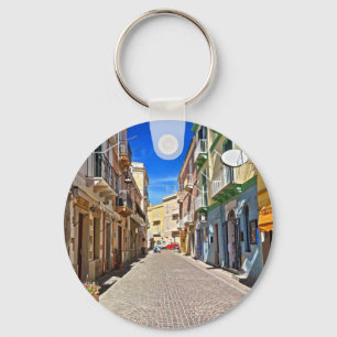 Sardinia - main street in Carloforte Key Ring