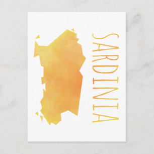 Sardinia Map Postcard