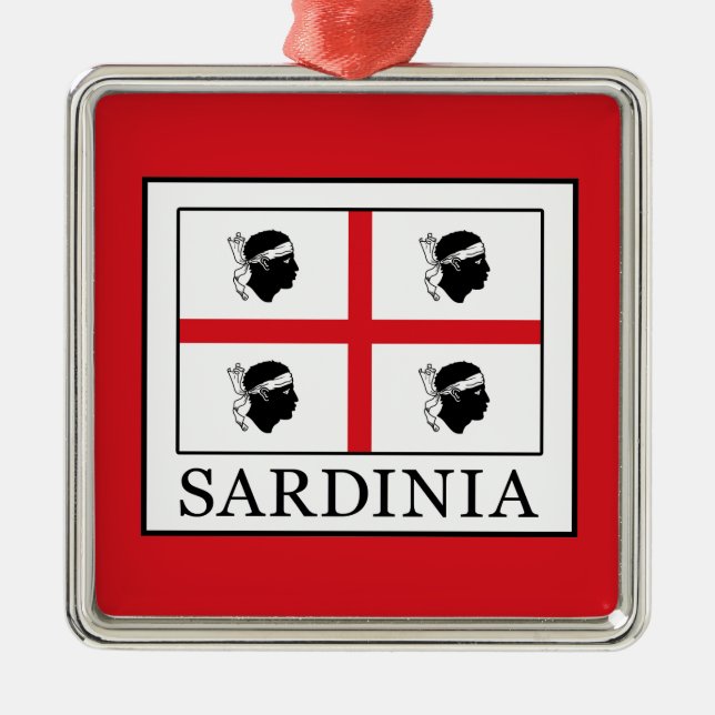 Sardinia Metal Ornament (Front)