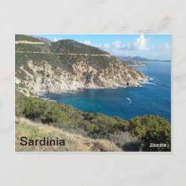 Sardinia panoramic view postcard