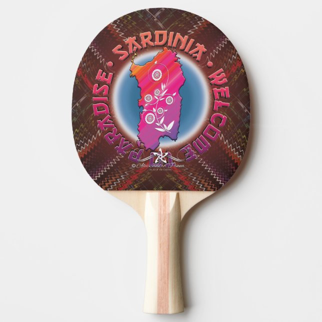 Sardinia Ping Pong Paddle (Front)