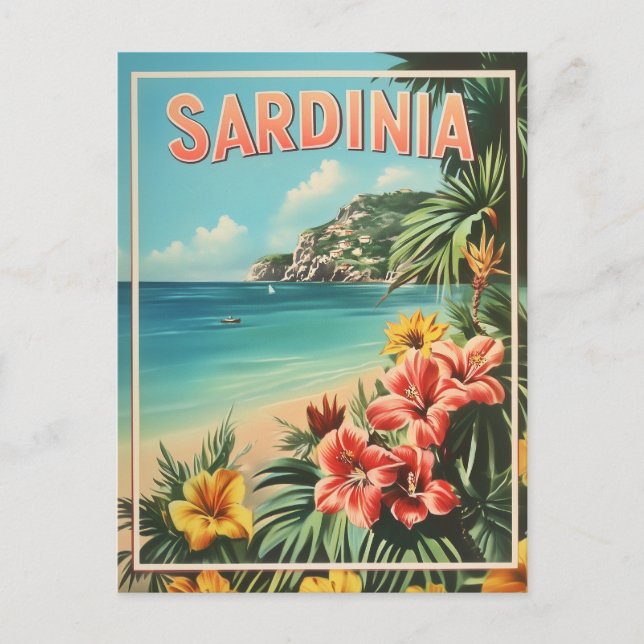Sardinia vintage postcard (Front)