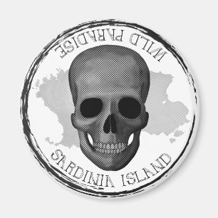 Sardinia, Wild Paradis - skull magnet