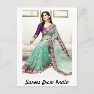 Sarees from India Postcard