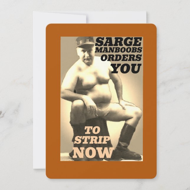 SARGE MANBOOBS Greeting Card Collection (Front)