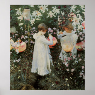 Sargent Carnation Lily Lily Rose Poster