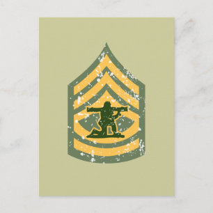 Sargent First Class - Military Patch Postcard