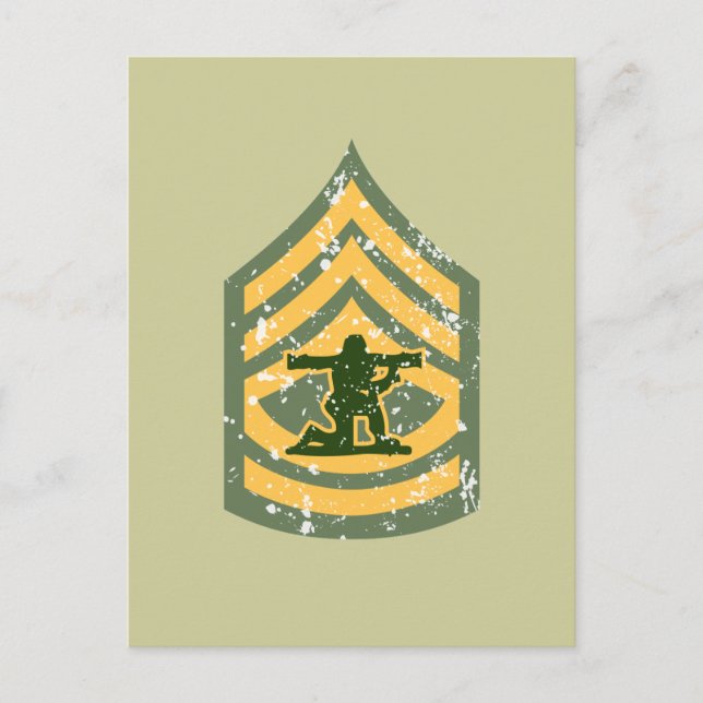 Sargent First Class - Military Patch Postcard (Front)