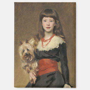 Sargent Girl with Dog Beatrice Townsend Portrait Magnet