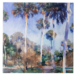 Sargent - Palms, a John Singer Sargent painting Ceramic Tile