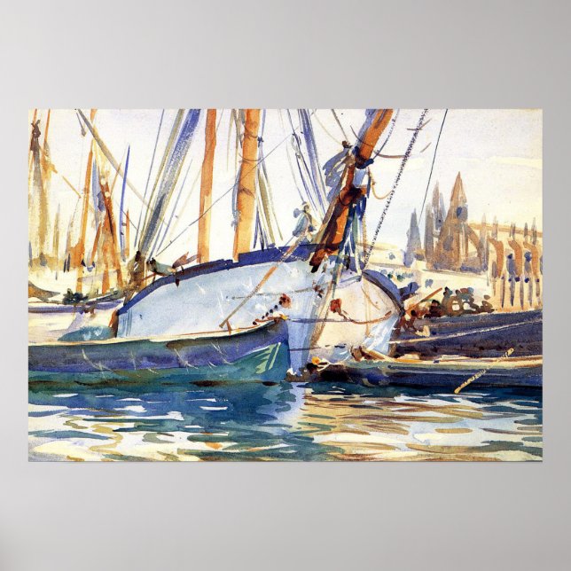 Sargent - Shipping Majorca 1908 Poster (Front)