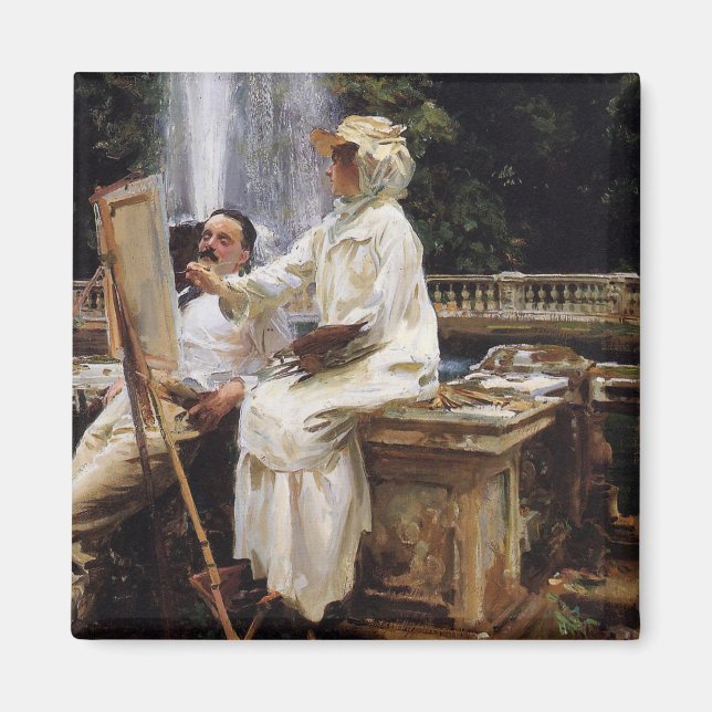 Sargent: The Fountain, Villa Torlonia, Frascati Magnet (Front)