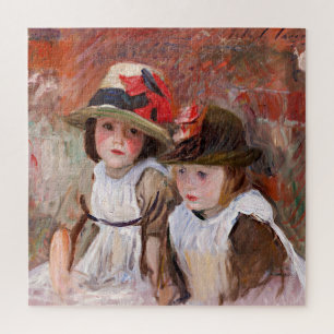 Sargent - Village Children, famous painting, Jigsaw Puzzle