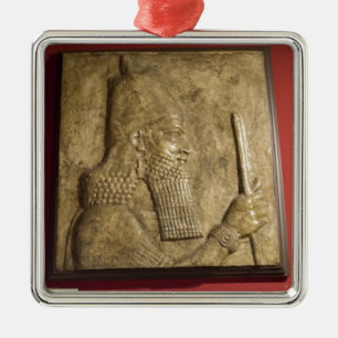 Sargon II-  Egyptian Museum.jpg Metal Tree Decoration
