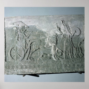 Sargon II  on a Battle Chariot Poster