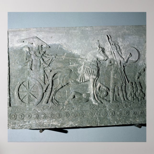 Sargon II  on a Battle Chariot Poster (Front)