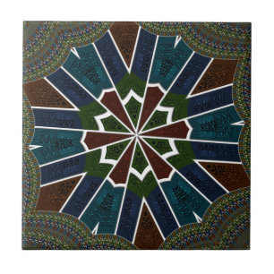 Sari Inspired Design with Intricate Details Ceramic Tile