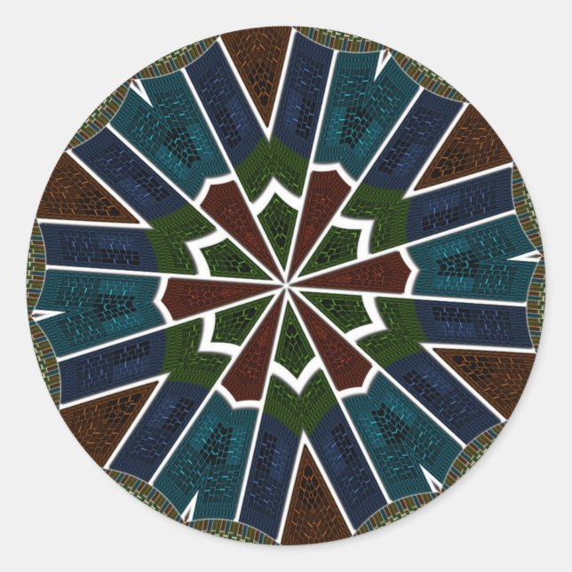 Sari Inspired Design with Intricate Details Classic Round Sticker (Front)