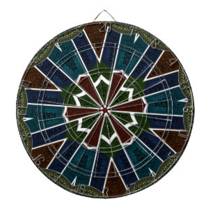 Sari Inspired Design with Intricate Details Dartboard