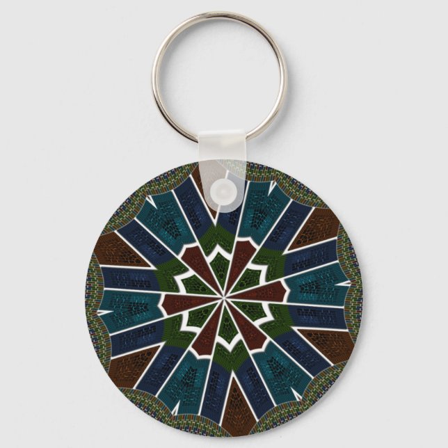 Sari Inspired Design with Intricate Details Key Ring (Front)