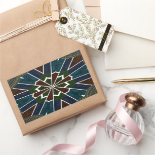 Sari Inspired Design with Intricate Details Rectangular Sticker