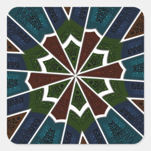 Sari Inspired Design with Intricate Details Square Sticker