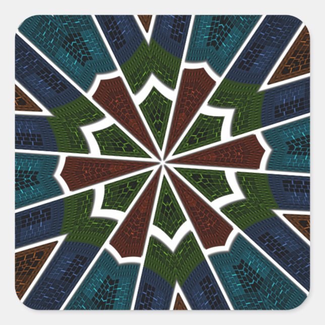 Sari Inspired Design with Intricate Details Square Sticker (Front)