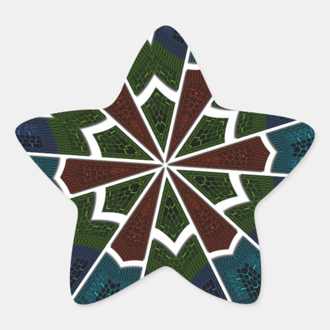 Sari Inspired Design with Intricate Details Star Sticker (Front)