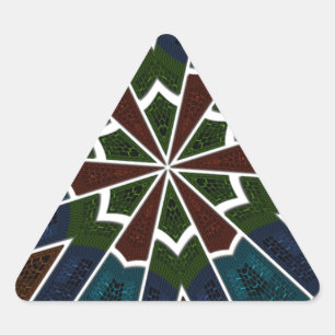 Sari Inspired Design with Intricate Details Triangle Sticker