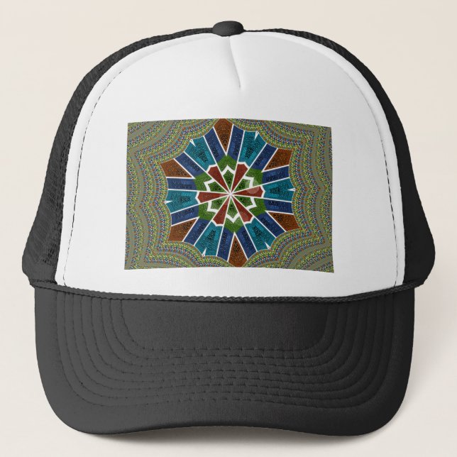 Sari Inspired Design with Intricate Details Trucker Hat (Front)