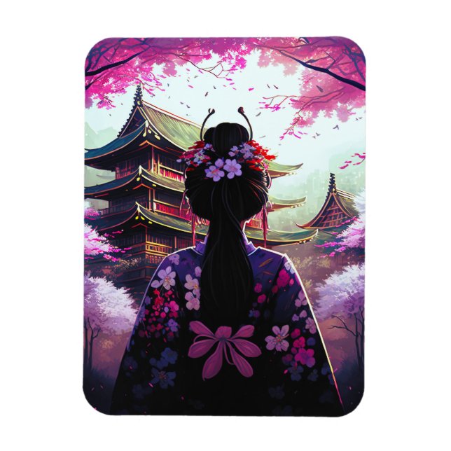 Sari Kirschblüten - Flexibler Fotomagnet Magnet (Vertical)