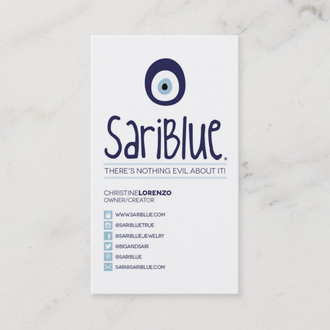 SariBlue | Business Card 3 (Front)