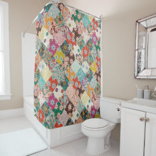 sarilmak patchwork shower curtain
