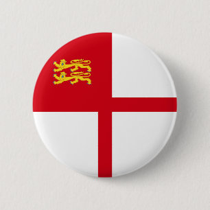 Sark Flag 6 Cm Round Badge