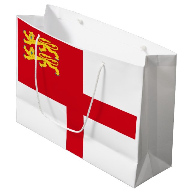 Sark Flag Large Gift Bag (Front Angled)