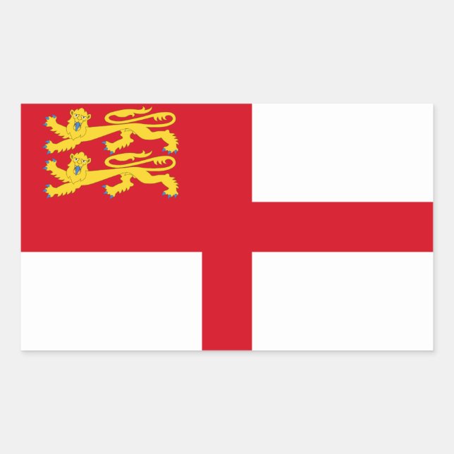 Sark Flag Rectangular Sticker (Front)